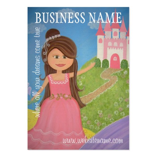 Princess Castle Hang Tags & Business Cards - Lilac (front side)
