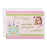 Princess Castle Photo Birthday Invitation invitation