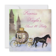 Princess Castle Royal Carriage Princess Sweet 16 invitation