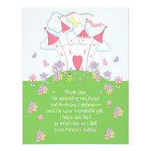 Princess Castle Thank You Flat Card Custom Invitations