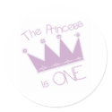 Princess Crown 1st Birthday stickers