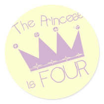 Princess Crown 4th Birthday Tshirts stickers by kids_birthdays Princess Crown 4th Birthday Tshirts stickers