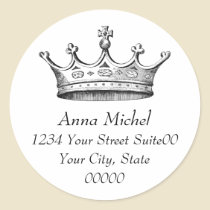 Princess Crown Address Sticker stickers