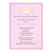 Princess Crown Baby Shower Invitation