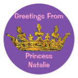 Princess Crown Greetings Sticker
