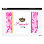 Princess crown in hot pink decal for laptop 
