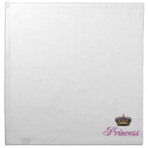 Princess crown in hot pink napkins