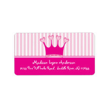 Princess Crown Return Address Labels.