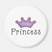 Princess Crown Tees and Gifts Fridge Magnet