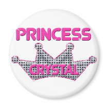Princess Crystal magnets by CustomNameProducts Princess Crystal magnets