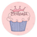 Princess cupcake stickers