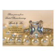 Princess Diamond and Pearls Bridal Shower Invite