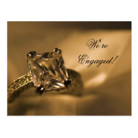 Princess Diamond Engagement Announcement Postcard