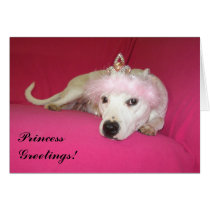 Princess Dog Greeting Card cards
