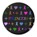Princess Fashion Magnet Black by ArtChick82 Princess Fashion Magnet Black
