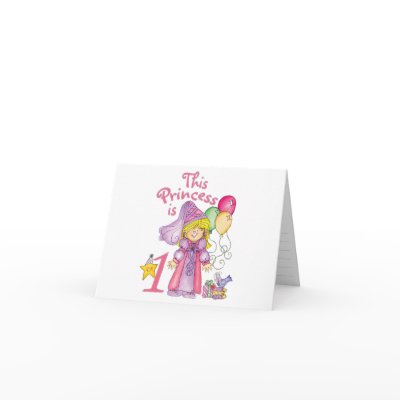 Princess First Birthday Invitations Card by Kewlkids