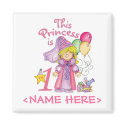 Princess First Birthday magnets by Kewlkids Princess First Birthday magnets