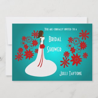 Princess & Flowers Bridal Shower Invitation invitation