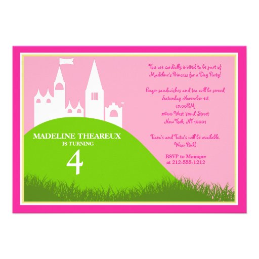 Princess for a Day Invitation