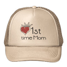Princess Heart 1st Time Mom Tshirts and Gifts Mesh Hats