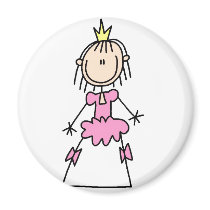 Princess In Ball Gown Magnet by stick_figures Princess In Ball Gown Magnet