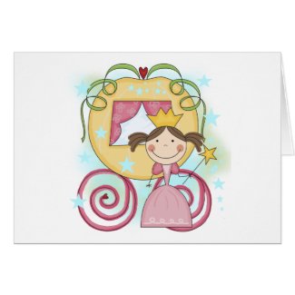 Princess in Carriage T-shirts and Gifts card