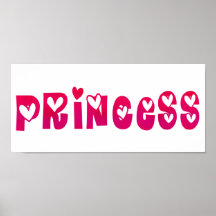 Princess in Hearts Poster