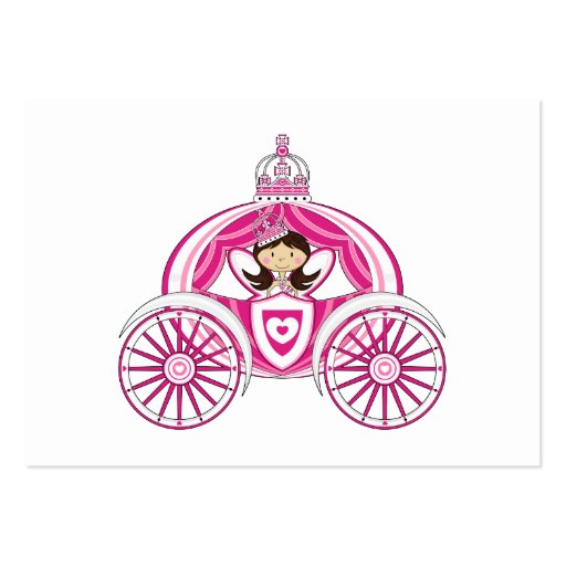 Princess in Royal Carriage Bookmark Business Card (back side)