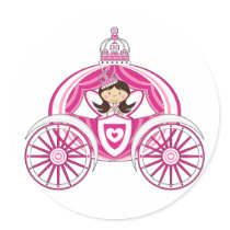 Princess in Royal Carriage Sticker