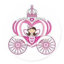 Princess in Royal Carriage Sticker