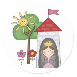 Princess in Tower Tshirts and Gifts sticker