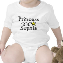 Princess infant creeper with baby name print