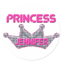 Princess Jennifer stickers by CustomNameProducts Princess Jennifer stickers