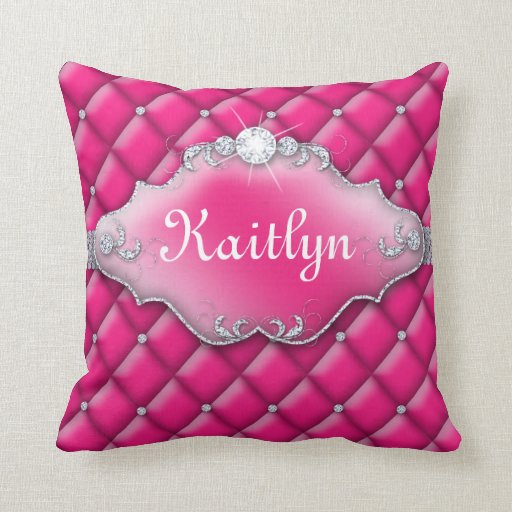 Princess Jewelry Pillow Tufted Satin Diamond Pink Zazzle
