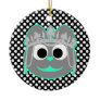 Princess Kitty Green - Gray Christmas Tree Ornament