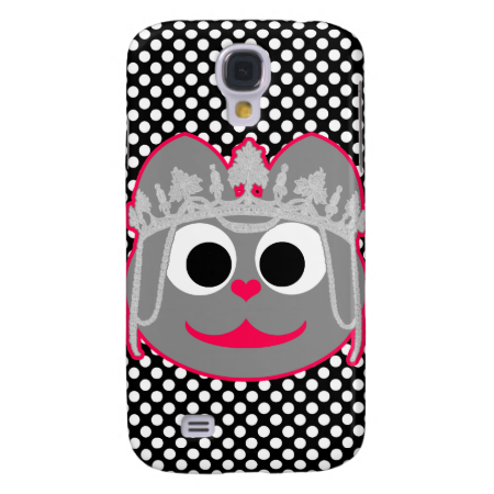 Princess Kitty Pink - Gray Galaxy S4 Cases