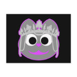 Princess Kitty Purple - Gray Post Card