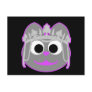 Princess Kitty Purple - Gray Post Card
