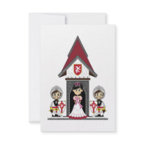 Princess & Knights at Mini Castle RSVP Card Personalized Invite