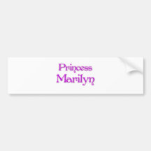 Princess Marilyn Bumper Sticker