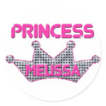 Princess Melissa Round Sticker