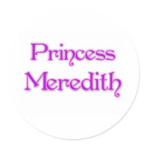 Princess Meredith Round Stickers