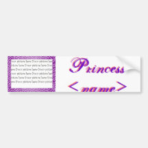 Princess Mini Hearts Bumper Sticker