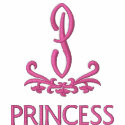Princess Monogram Birthday Tee embroidered shirts