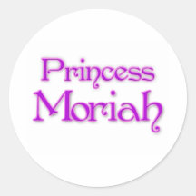 Princess Moriah Round Sticker