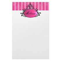 Princess Name Filigree Stationery Design