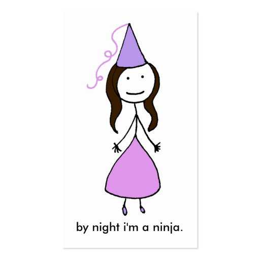 Princess Ninja Business Card (front side)