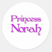 Princess Norah Round Sticker
