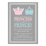 Princess Or Prince Gender Reveal Party Invitations