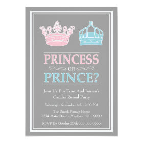 Princess Or Prince Gender Reveal Party Invitations 5